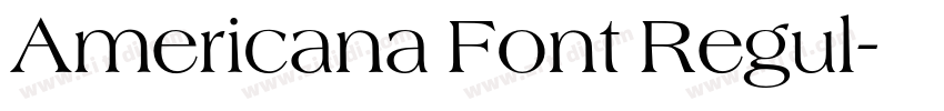 Americana Font Regul字体转换